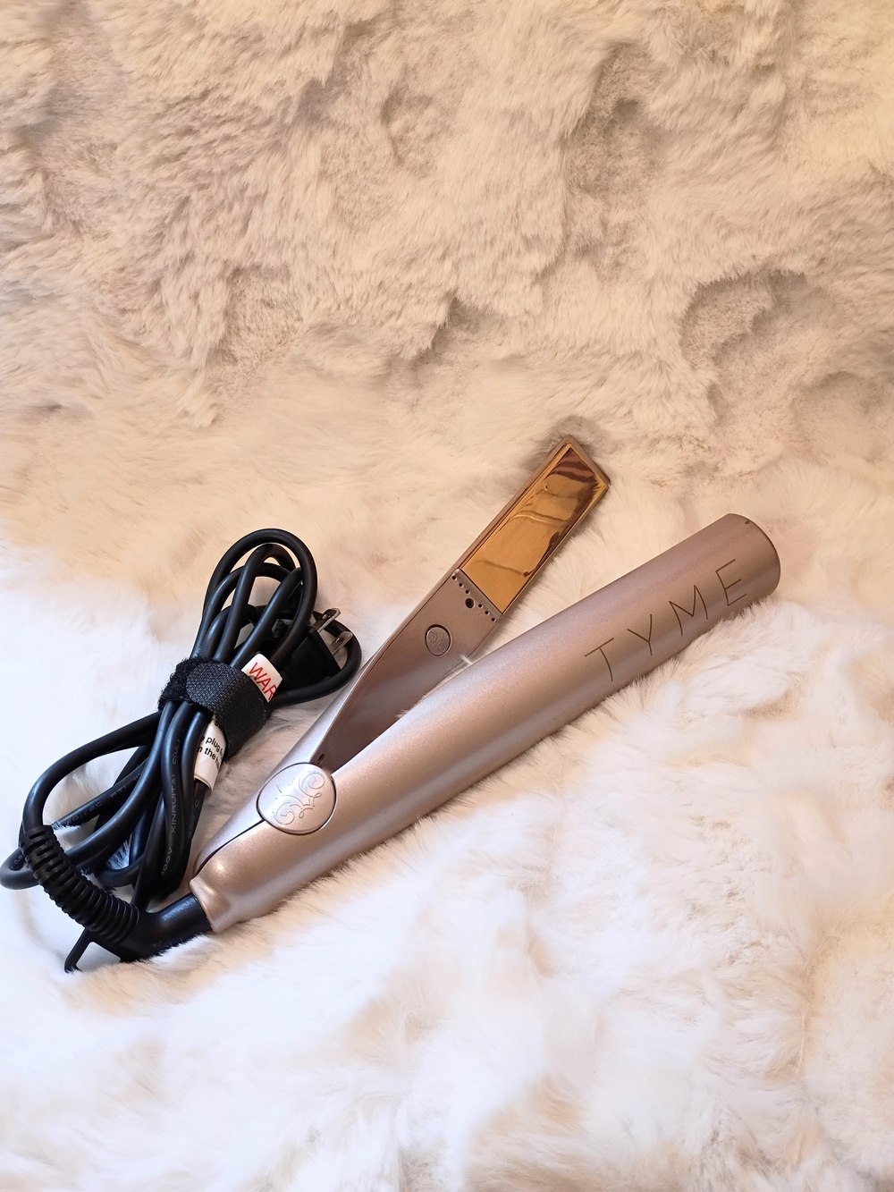 TYME Rose Gold Hair Styling Iron - Sleek Straightening & Curling Tool
